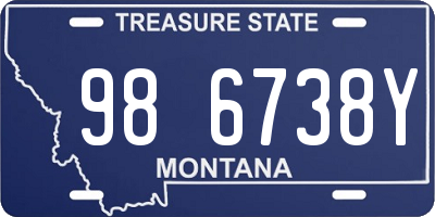 MT license plate 986738Y