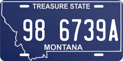 MT license plate 986739A