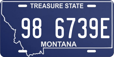 MT license plate 986739E