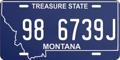 MT license plate 986739J