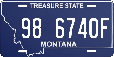 MT license plate 986740F