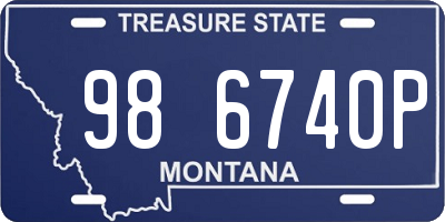 MT license plate 986740P