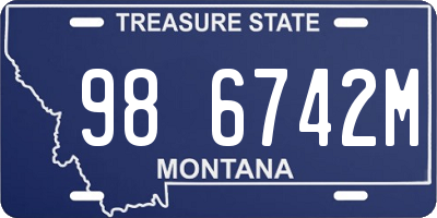 MT license plate 986742M