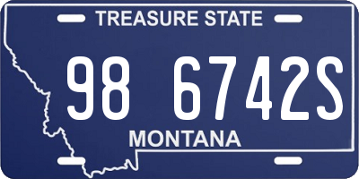 MT license plate 986742S