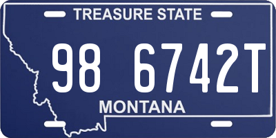 MT license plate 986742T