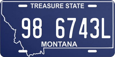 MT license plate 986743L