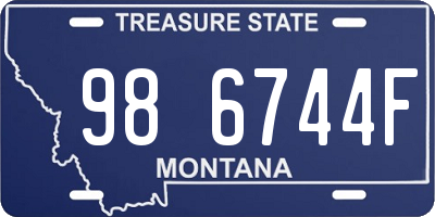 MT license plate 986744F