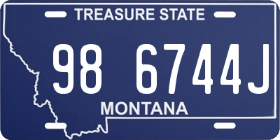 MT license plate 986744J