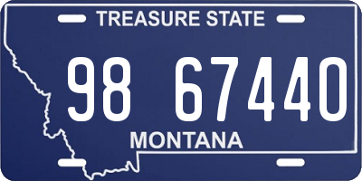 MT license plate 986744O
