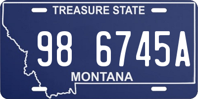 MT license plate 986745A