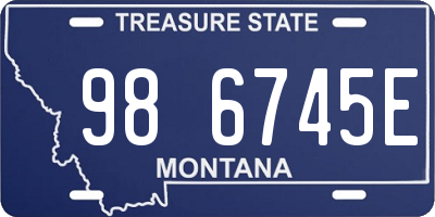 MT license plate 986745E