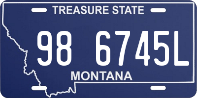 MT license plate 986745L