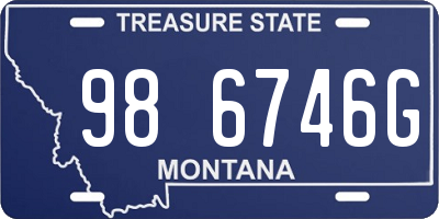 MT license plate 986746G