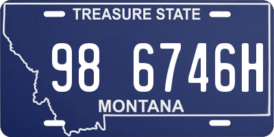 MT license plate 986746H