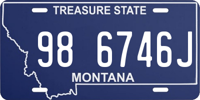 MT license plate 986746J