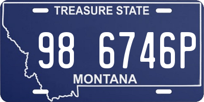 MT license plate 986746P