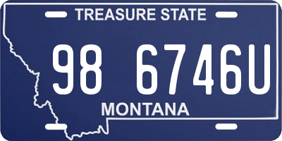 MT license plate 986746U