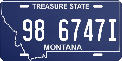 MT license plate 986747I