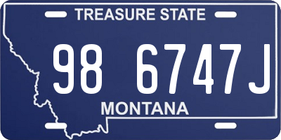 MT license plate 986747J