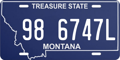 MT license plate 986747L