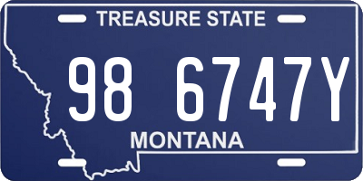 MT license plate 986747Y