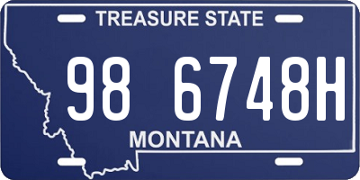MT license plate 986748H