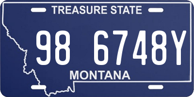 MT license plate 986748Y