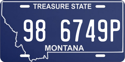 MT license plate 986749P