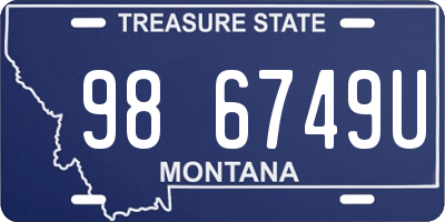 MT license plate 986749U