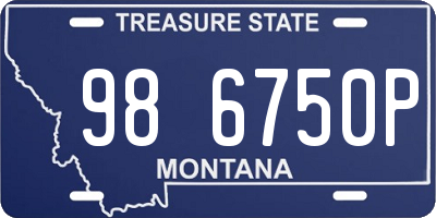 MT license plate 986750P