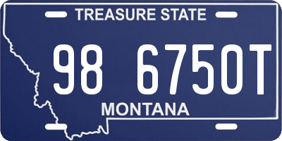 MT license plate 986750T