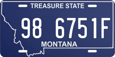 MT license plate 986751F