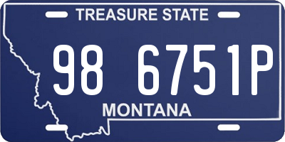 MT license plate 986751P