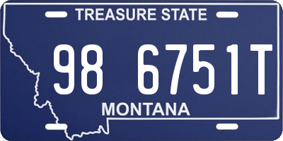 MT license plate 986751T