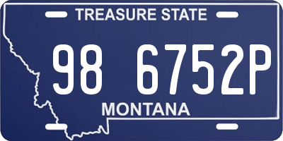 MT license plate 986752P