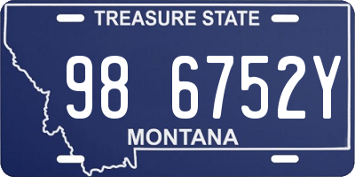 MT license plate 986752Y