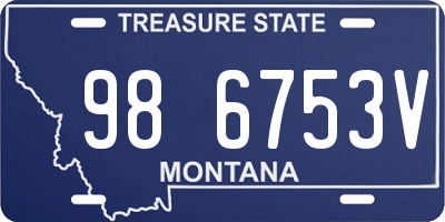 MT license plate 986753V