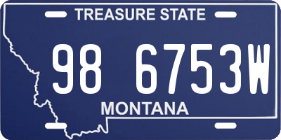 MT license plate 986753W