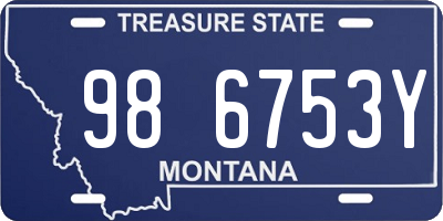 MT license plate 986753Y