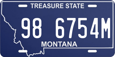 MT license plate 986754M