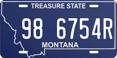 MT license plate 986754R