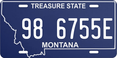 MT license plate 986755E