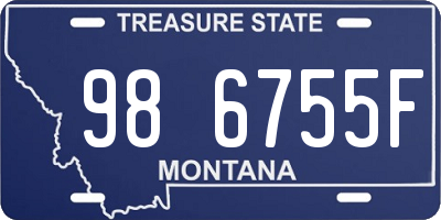 MT license plate 986755F