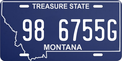 MT license plate 986755G
