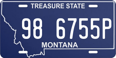 MT license plate 986755P