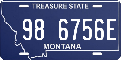 MT license plate 986756E