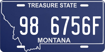 MT license plate 986756F