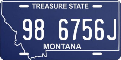 MT license plate 986756J