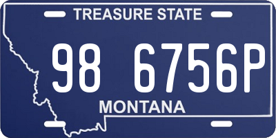 MT license plate 986756P