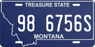 MT license plate 986756S